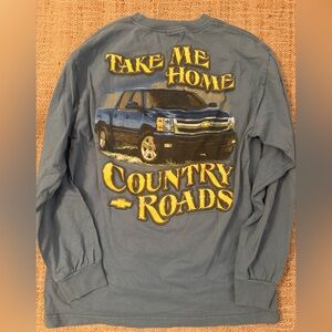 GM Country Roads Take Me Home Chevy Truck Long Sleeve Vintage Medium